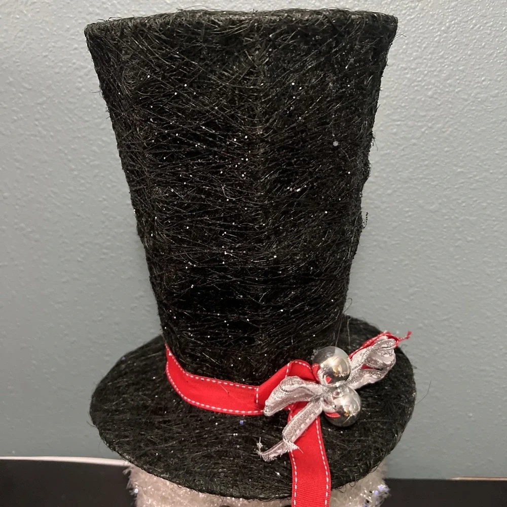 Cracker Barrel Snowman Head Top Hat Christmas Tree Topper Large 19" w/Box - Picture 5 of 8